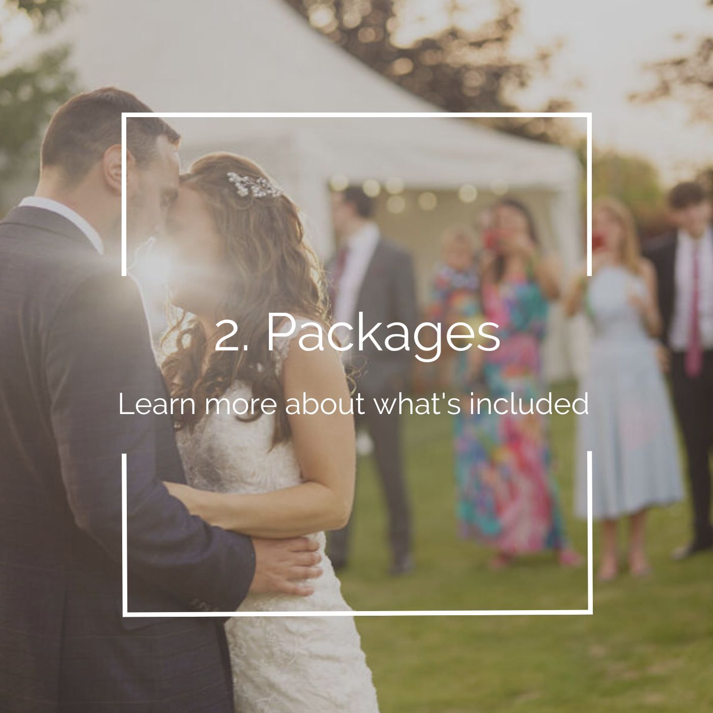 Learn more about our packages and see what's included. Photo courtesy of J Bidmead Photography